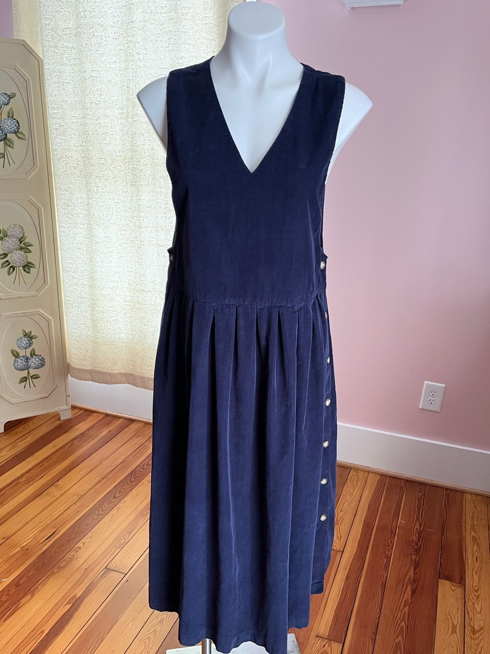 90s Navy Corduroy Jumper Drss